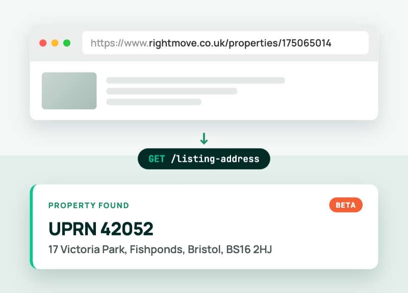 The /listing-address endpoint