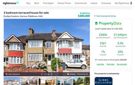 Our browser extension adds data directly into Rightmove, Zoopla and OnTheMarket listings pages
