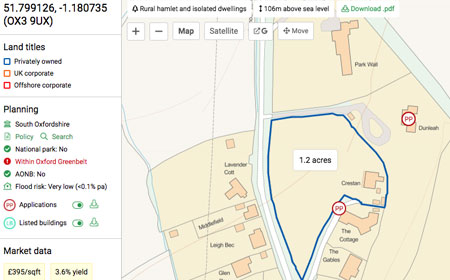 Estate agents can use our high resolution plot maps to understand a property's location better