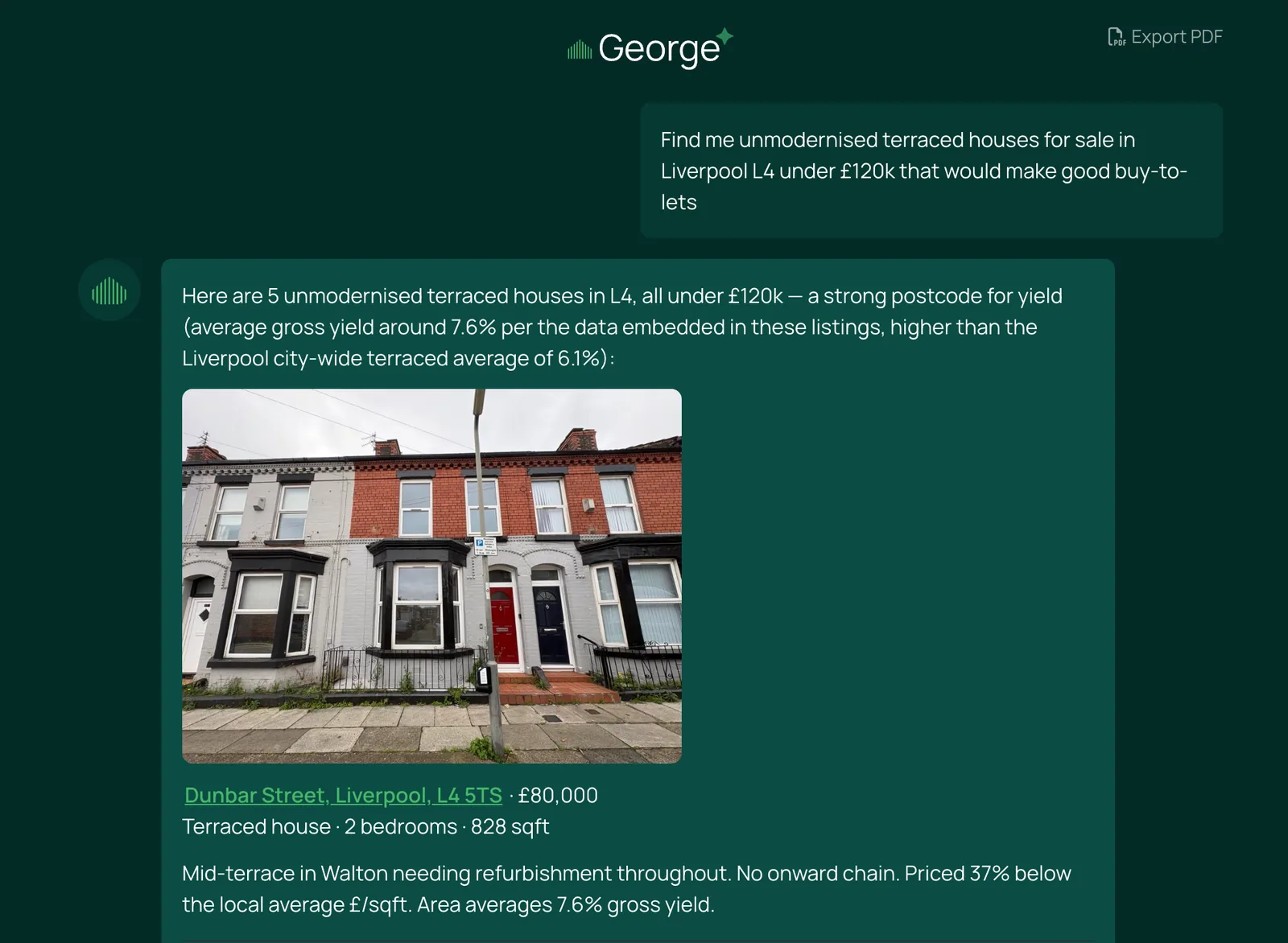 George finding unmodernised terraced houses under £120,000 in Liverpool L4, with photos, prices and yields