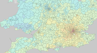 Postcode data search