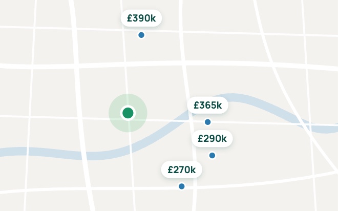 Comparable sales around a property