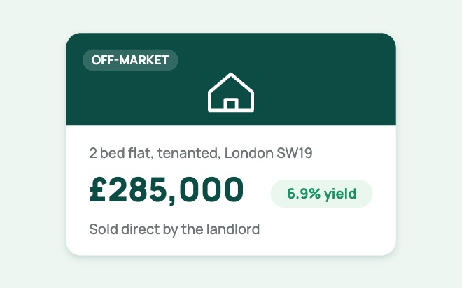 Off-market tenanted flat for sale